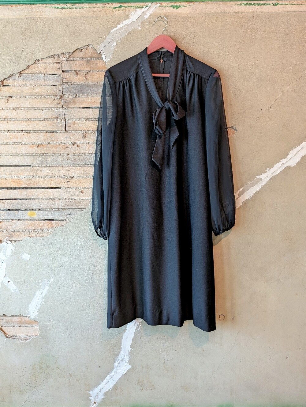 Gorgeous Vintage Sheer Pussybow Dress